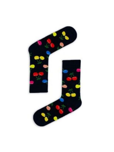 Κάλτσα Unisex με σχέδιο Black Cherries